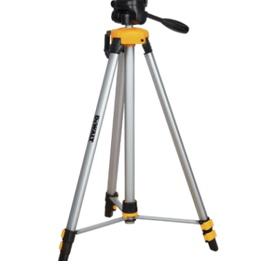 DEWALT Laser Level Tripod, ¼ x 20 Thread Mount, Collapsible Legs, Non-Skid Feet, Carrying Pouch.